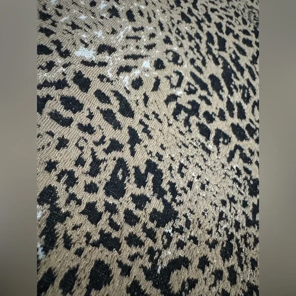 NWT Anthropologie Maeve Knit Cut-Out Mini Dress in animal print - Picture 7 of 10